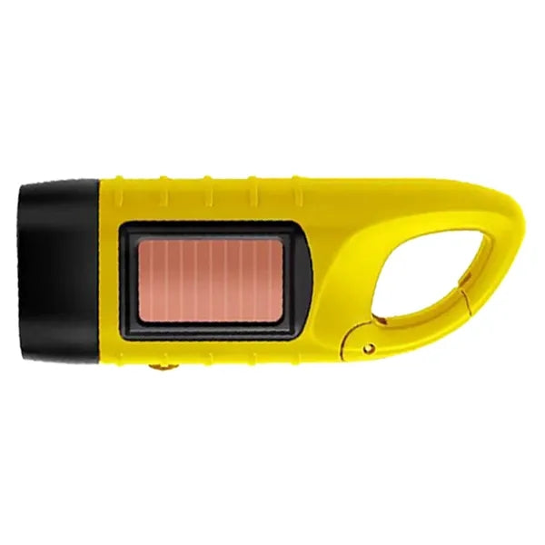 Solar Hand Crank Powered Flashlight for Outdoor Adventures
