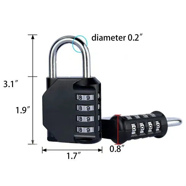 Customizable Combination Lock Secure Stylish Padlock