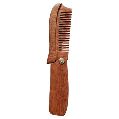 Premium Foldable Wooden Comb Stylish Grooming Accessory