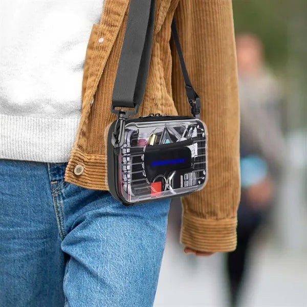 Hard Case Sling Pouch with Waterproof Zipper