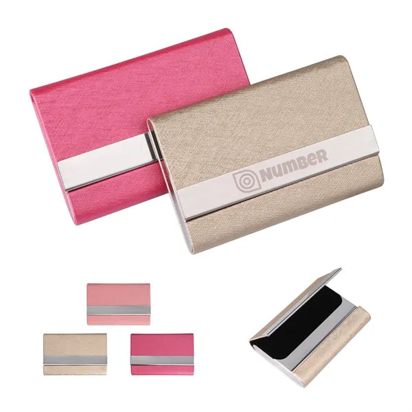 Stainless Steel Business Card Holder W/ Magnetic Closure