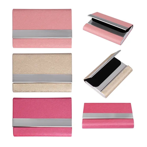 Stainless Steel Business Card Holder W/ Magnetic Closure