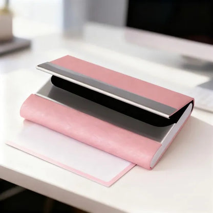 Stainless Steel Business Card Holder W/ Magnetic Closure