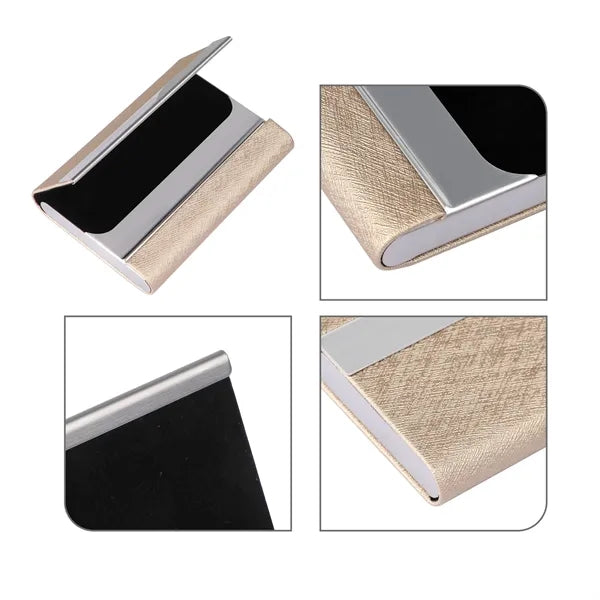 Stainless Steel Business Card Holder W/ Magnetic Closure