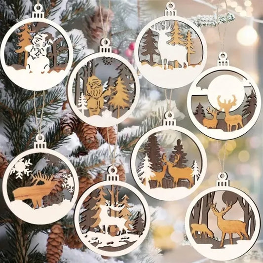 Winter Wonderland Ornaments for Christmas Tree - 8 Pack