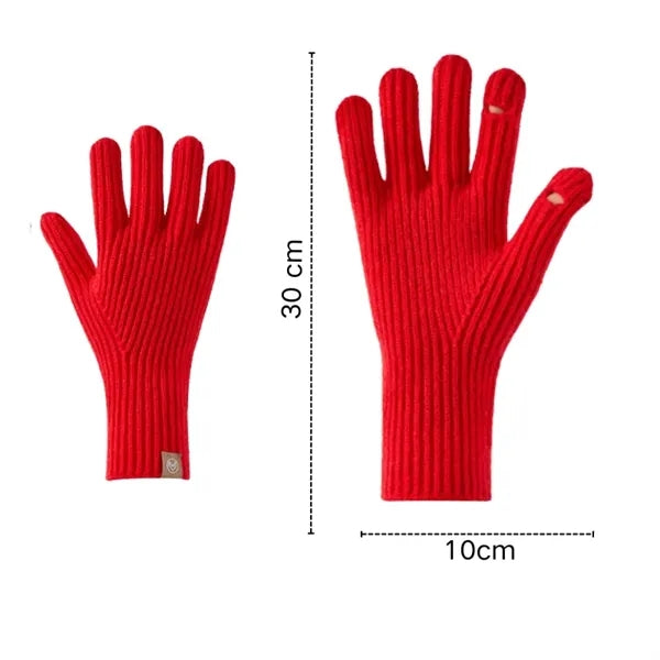 Touchscreen Warming Gloves With An Opening  Fingertips
