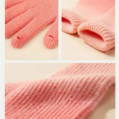 Touchscreen Warming Gloves With An Opening  Fingertips