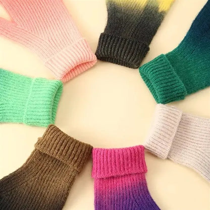 Touchscreen Warming Gloves With An Opening  Fingertips