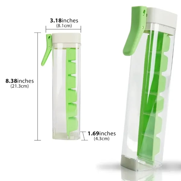One Press Easy Release Ice Cube Tray With Handle
