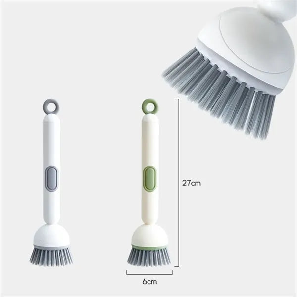 Soap Dispensing Dish Scrubber With Ergonomic Grip