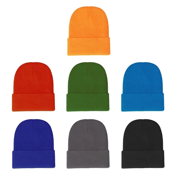 Classic Soft Acrylic Double Layer Knit Beanie Hat