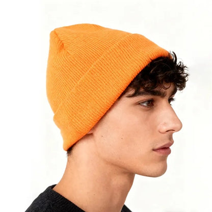 Classic Soft Acrylic Double Layer Knit Beanie Hat
