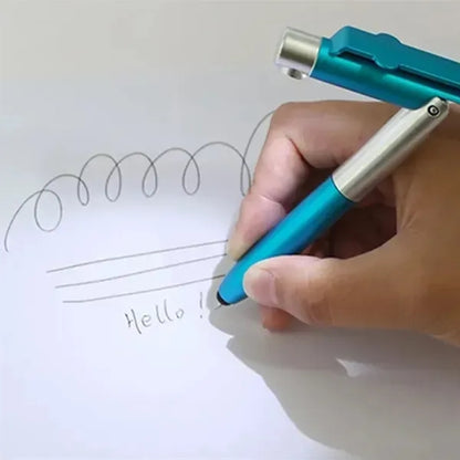 Mobile phone holder folding ballpoint pen