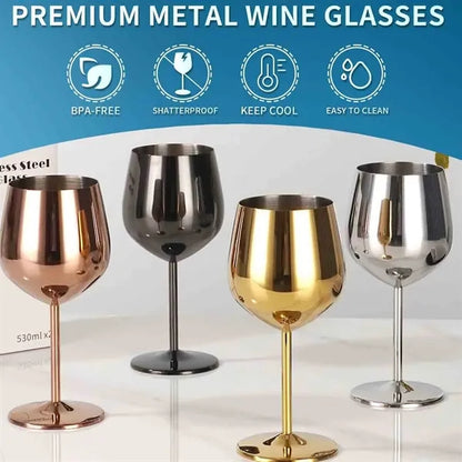 17OZ Stainless Steel Wine Glass