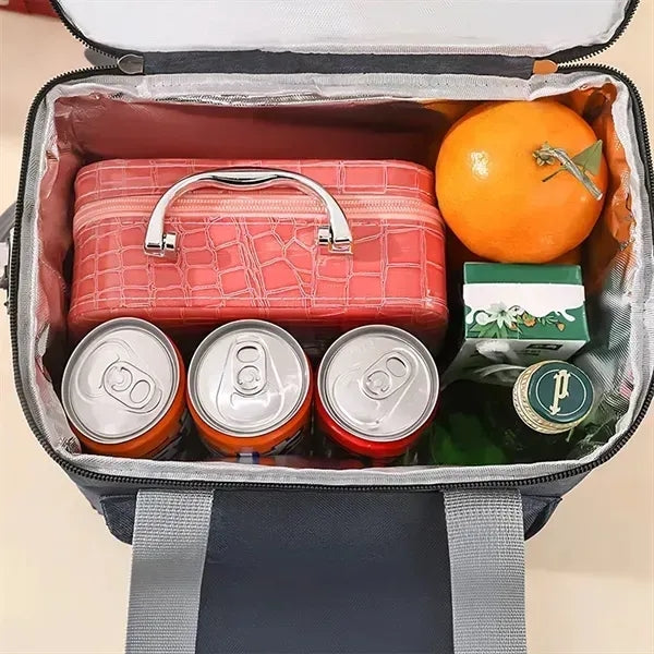 Double lunch box thermal insulation bag