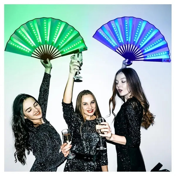 LED Glowing Folding Fans