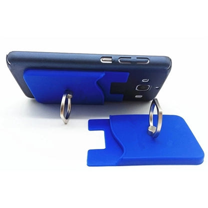 Silicone Phone Wallet w/ Finger Ring Holder & Custom Logo