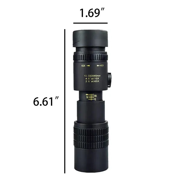 30X Zoom Mobile Phone Monocular Telescope with Clip On Mount