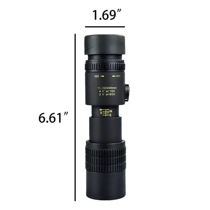 30X Zoom Mobile Phone Monocular Telescope with Clip On Mount