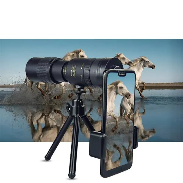 30X Zoom Mobile Phone Monocular Telescope with Clip On Mount