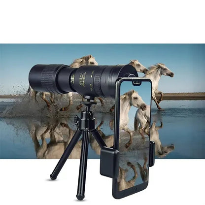30X Zoom Mobile Phone Monocular Telescope with Clip On Mount