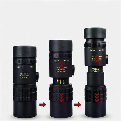 30X Zoom Mobile Phone Monocular Telescope with Clip On Mount