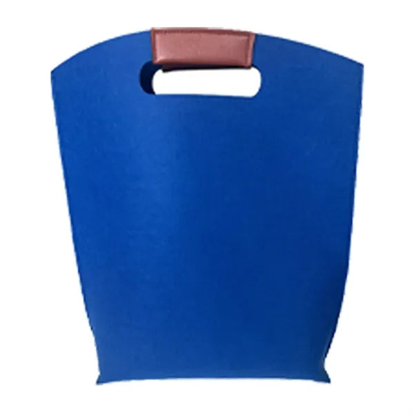 Felt Tote Bag with Leather Handle for Stylish Storage