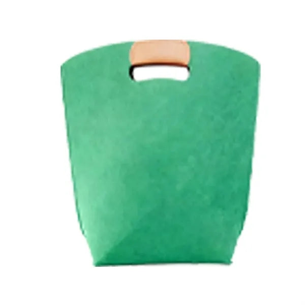 Felt Tote Bag with Leather Handle for Stylish Storage