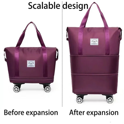 Expandable Foldable Travel Bag with Detachable Wheels