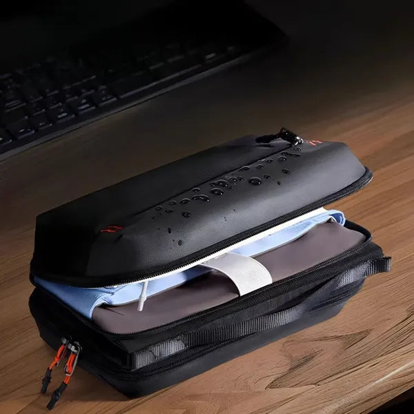 Quad Fold Tech Organizer Travel Cable Gadget Bag Portable