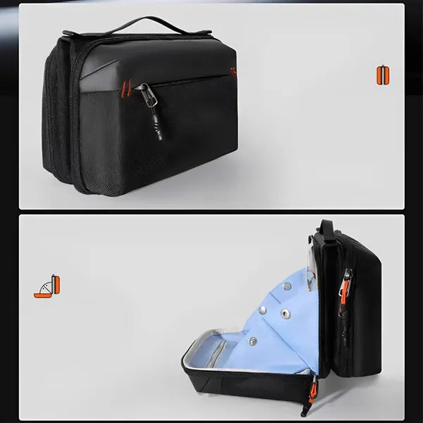 Quad Fold Tech Organizer Travel Cable Gadget Bag Portable