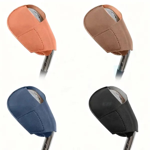 Premium PU Leather Golf Club Head Covers Protective Case