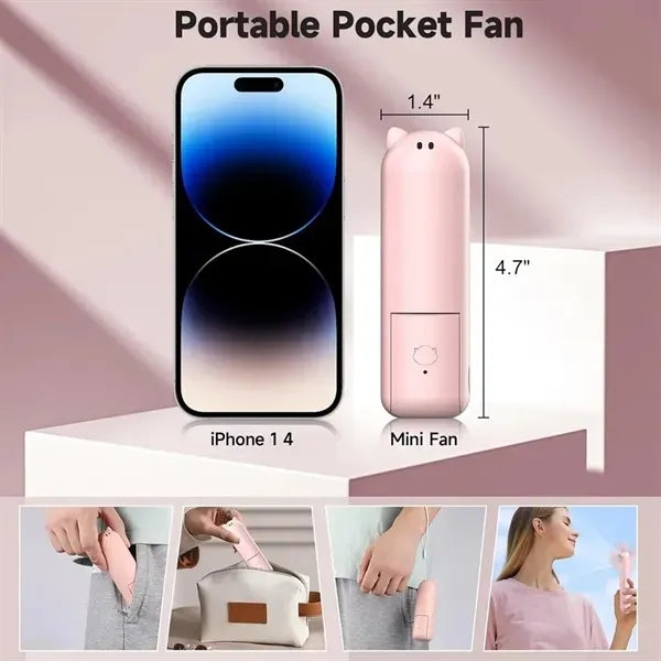 Handheld Foldable Mini Fan With Power Bank