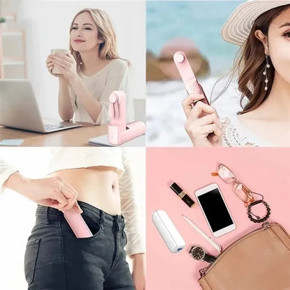 Handheld Foldable Mini Fan With Power Bank
