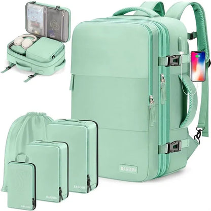 Large Capacity Expandable Multifunctional Backpack