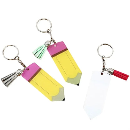Blank Letter Tassel Keychain