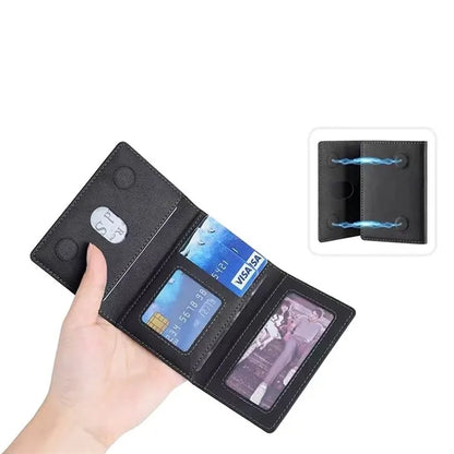 Mobile Phone Back Sticker Magnetic Leather Card Holder