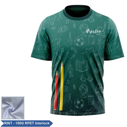 Sublimation RPET Interlock Short Slv Tee - Unisex,Women,Kids
