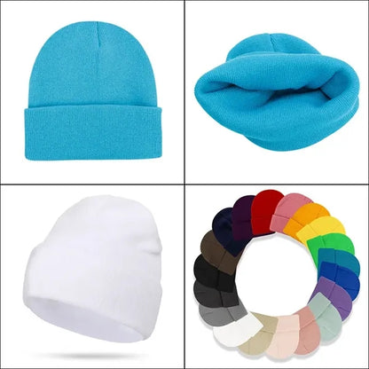 Knit Roll Cuff Beanie Cap