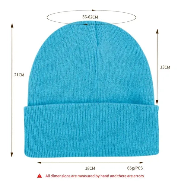 Knit Roll Cuff Beanie Cap