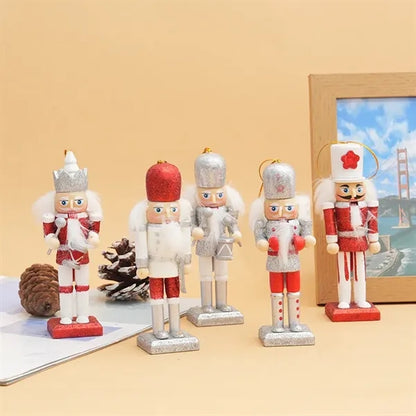 Set of 5 Wooden Nutcrackers for Christmas Decor