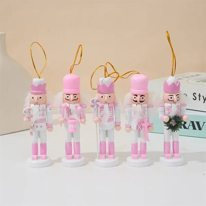 Set of 5 Wooden Nutcrackers for Christmas Decor
