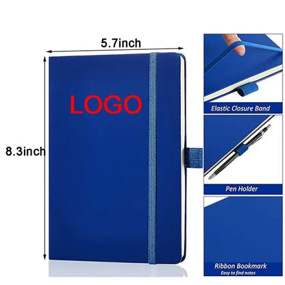A5 PU Leather Elastic Closure Notebook w/Pen Loop Holder