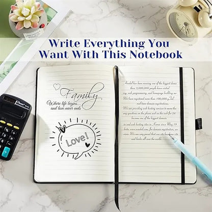 A5 PU Leather Elastic Closure Notebook w/Pen Loop Holder