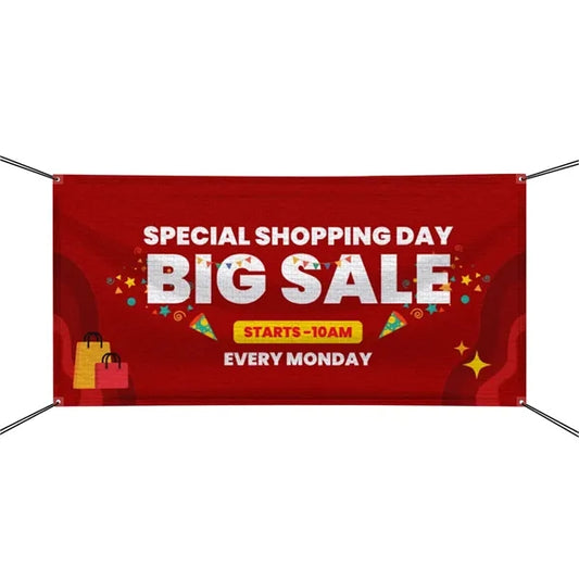 Canvas Banners with Left and Right Pole Pocket (1 Ft x 1 Ft)