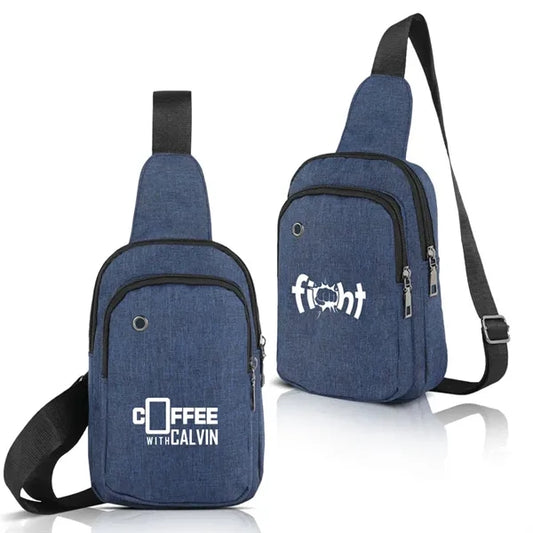 300D Polyester Crossbody Sling Bag (Ocean)