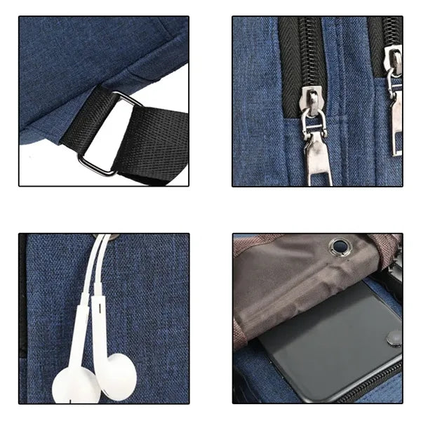 300D Polyester Crossbody Sling Bag (Ocean)