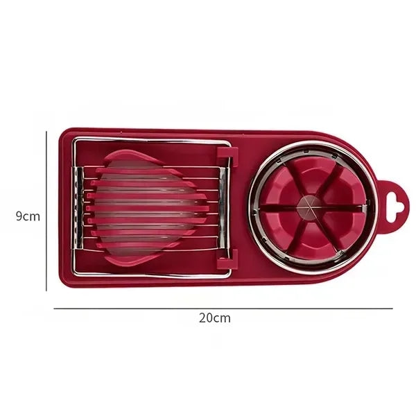 Stainless steel egg cutter two-in-one
