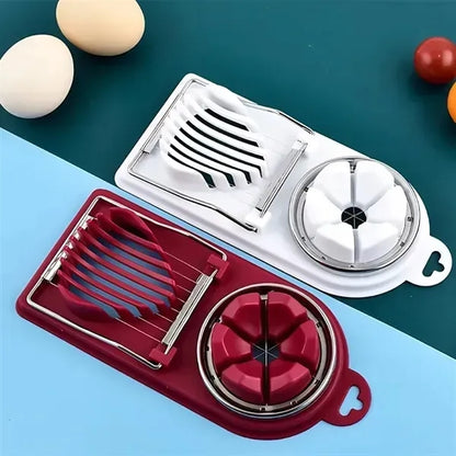 Stainless steel egg cutter two-in-one