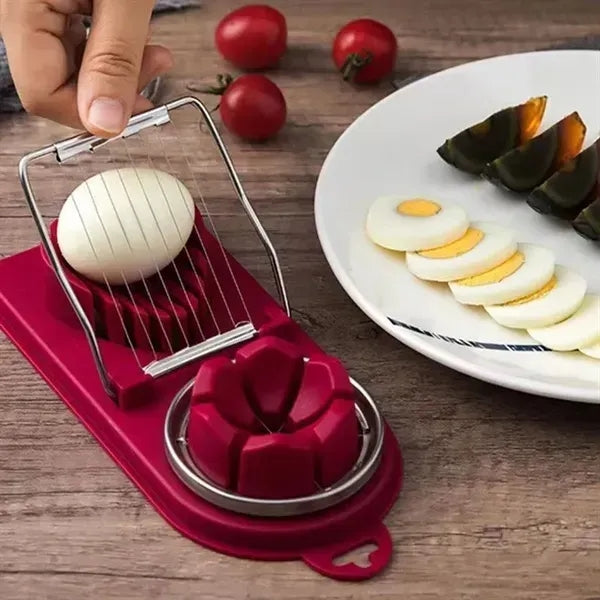 Stainless steel egg cutter two-in-one